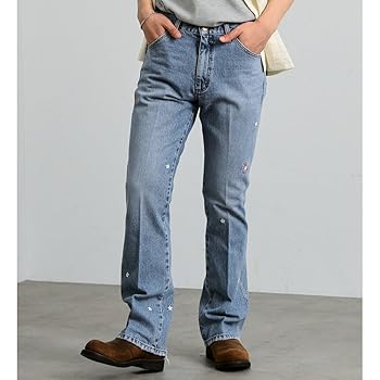 Amazon.co.jp: Wrangler Flare Jeans, Light Blue, 32 inch